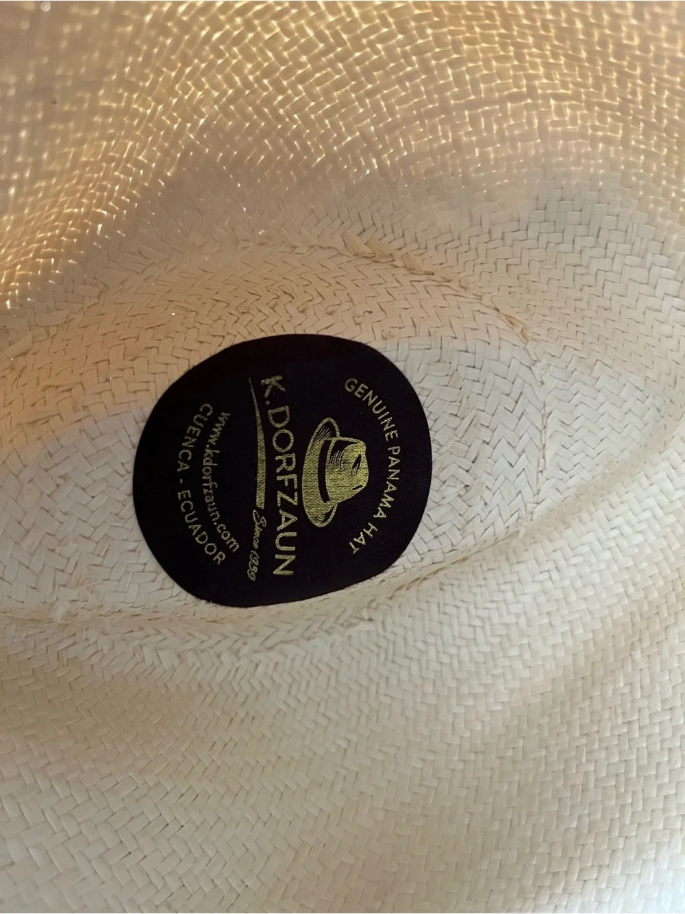 R. Dorfzaun Republica del Cacao Straw Fedora Hat Size 55
